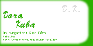 dora kuba business card